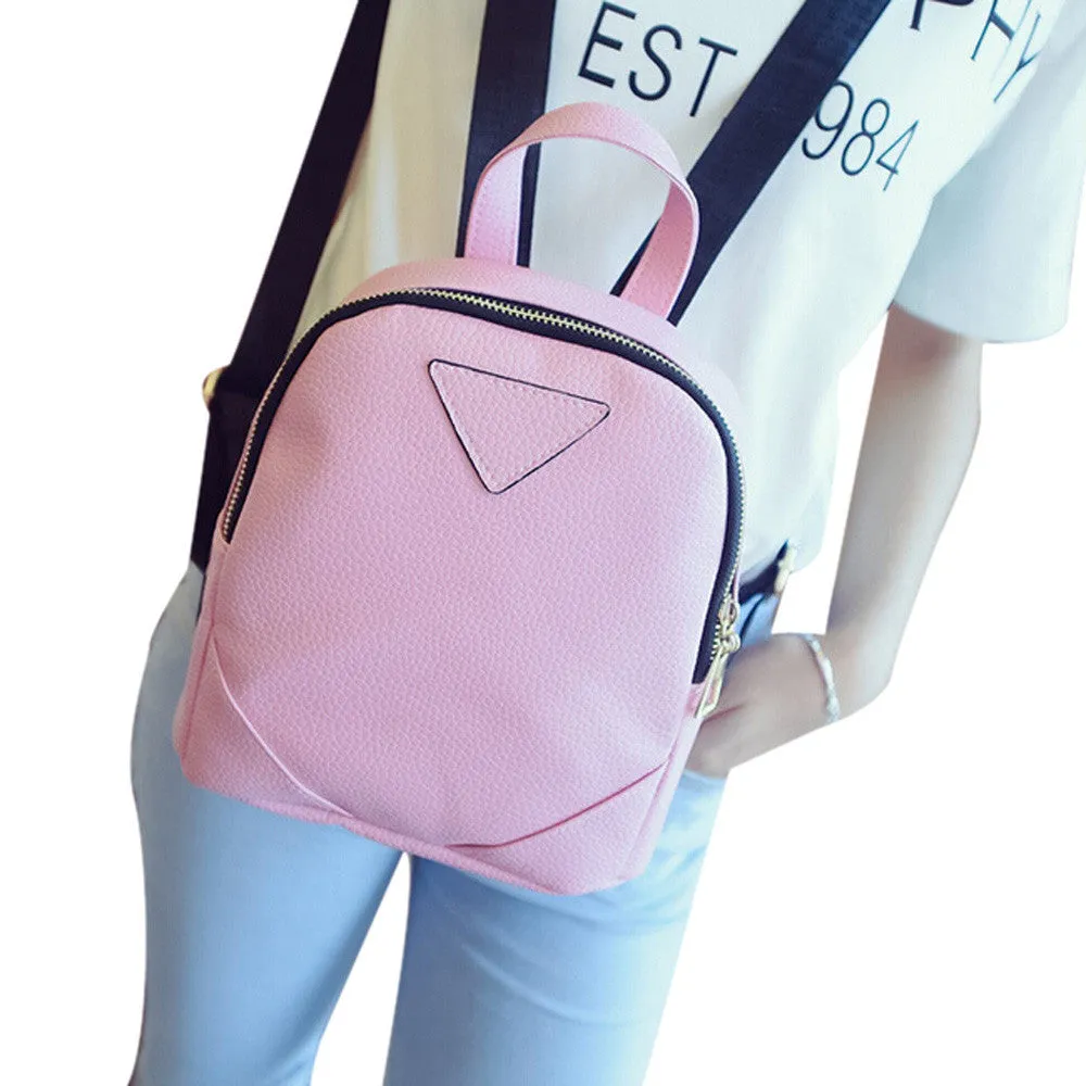Backpack Women School Bags For Teenagers Travel PU Leather Rucksack Travel Laptop Backpacks Bolsa Feminina