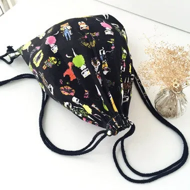 Canvas Women backpack Printing School Bags For Teenagers Ladies Backpacks Rucksack Girls Mochila