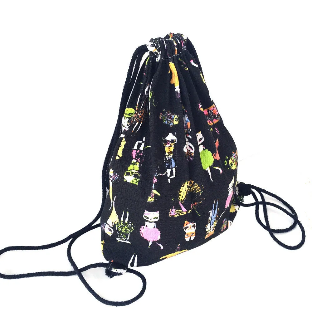 Canvas Women backpack Printing School Bags For Teenagers Ladies Backpacks Rucksack Girls Mochila
