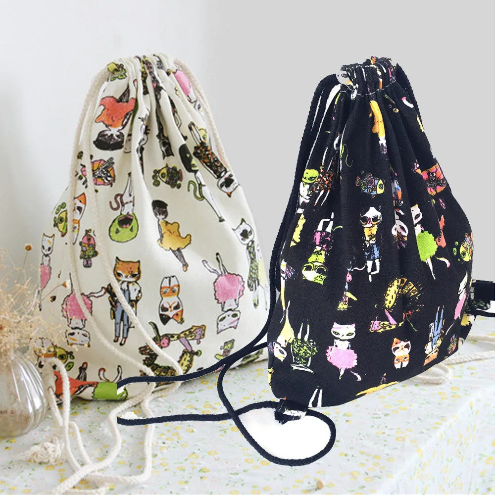 Canvas Women backpack Printing School Bags For Teenagers Ladies Backpacks Rucksack Girls Mochila