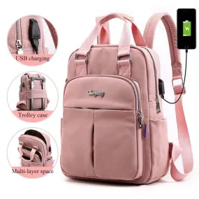 Girls Laptop Backpacks Pink Men USB Charging Bagpack Women Travel Backpack School bags Bag For boys Teenage mochila escolar 2019
