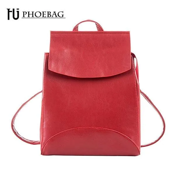 HJPHOEBAG New high quality Women Backpacks Fashion Teenager Girls School bag PU Mochila Zipper Students Shoulders bag HJ-811