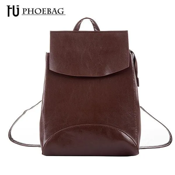HJPHOEBAG New high quality Women Backpacks Fashion Teenager Girls School bag PU Mochila Zipper Students Shoulders bag HJ-811